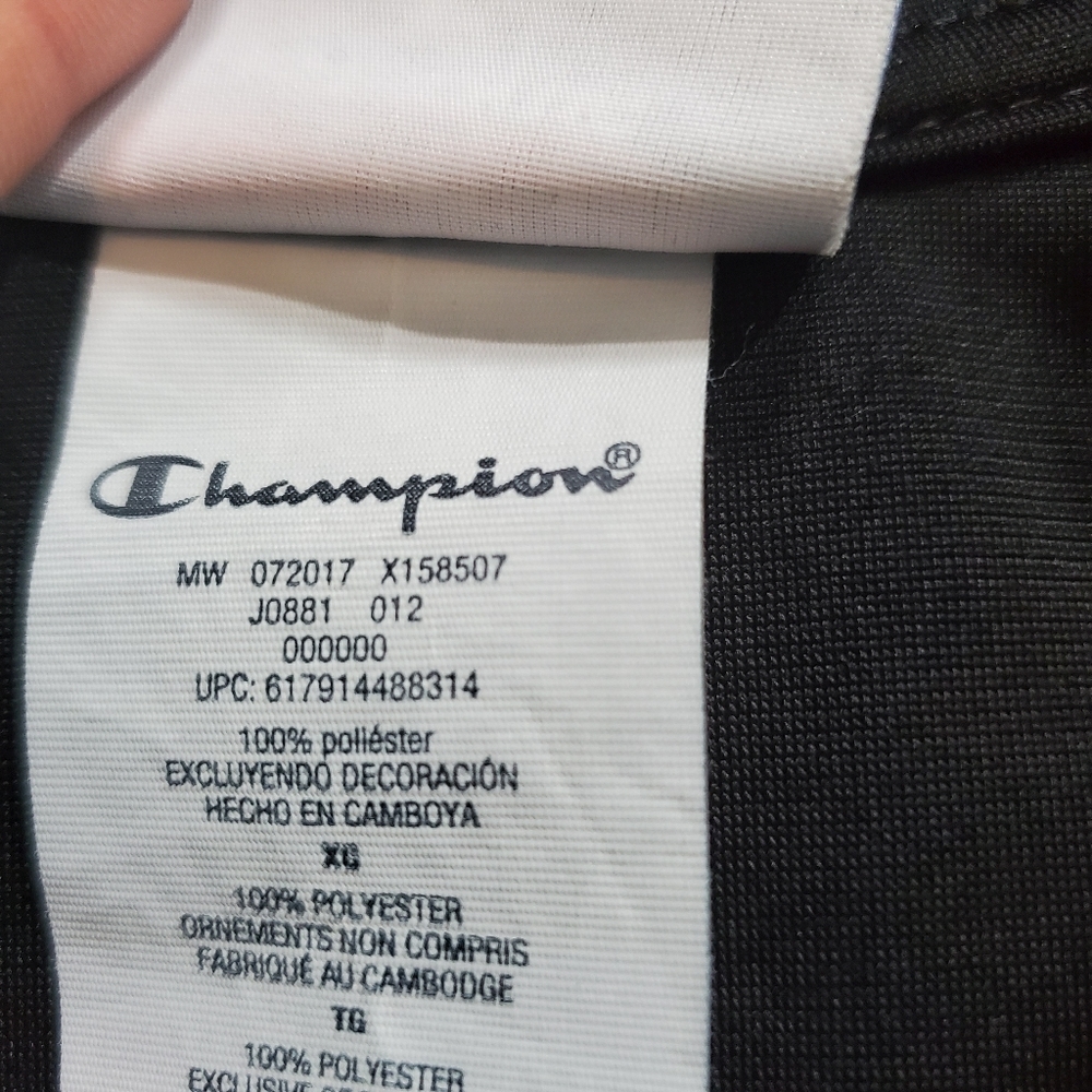 Champion Life Track Jacket Black And White Size Xl Logo Write Out View 6